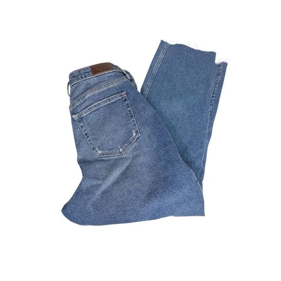 Hollister medium wash distressed curvy ultra high rise vintage straight jeans si - Picture 7 of 11